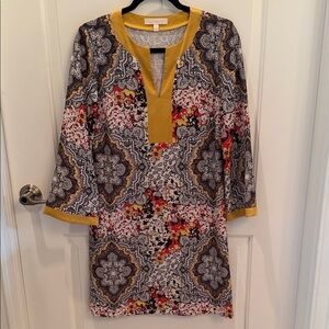 Etcetera Vibrant Dress with Yellow Accents